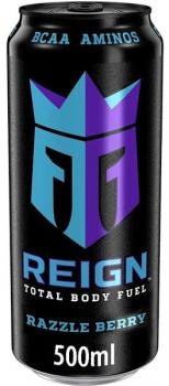 Reign Energy Razzle Berry 500ml mit Taurin Koffeinhaltiges Erfrischungsgetränk (